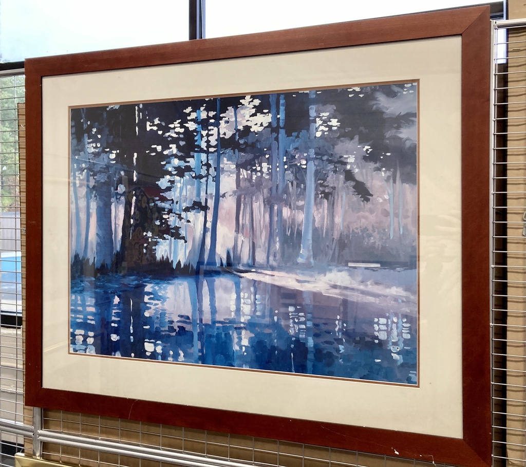 Forest Silhouette Wood Framed Art