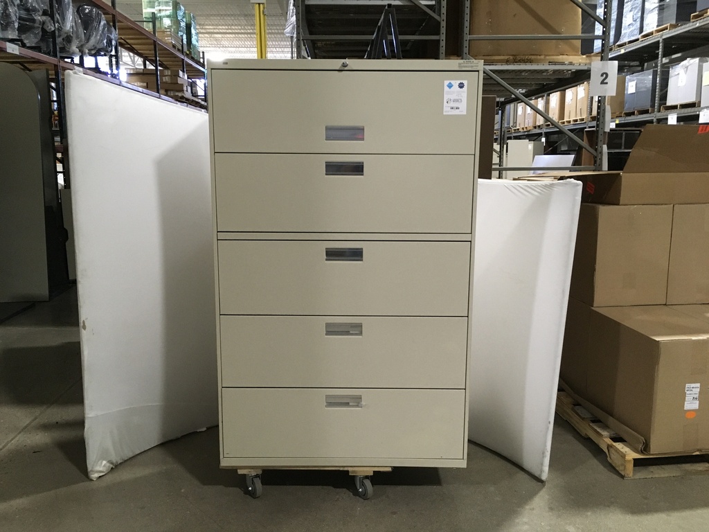 42" 5 drawer lateral file Hon (putty)