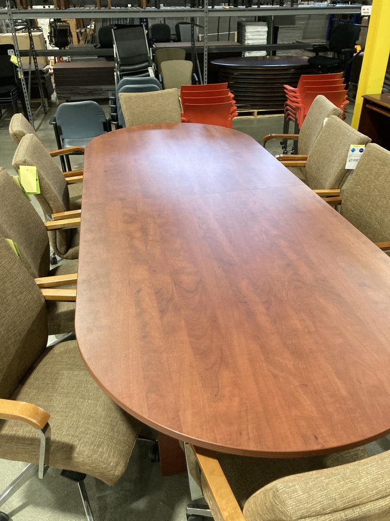 Euroline Racetrack Conference Table 12' Cherry
