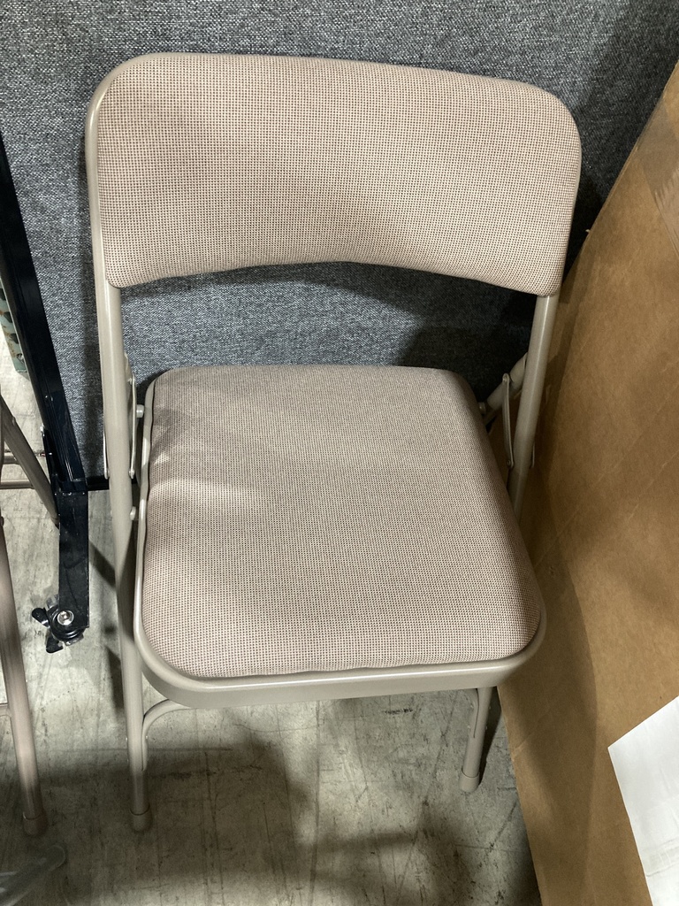 Fabric Folding Chair Beige  New *List $85*
