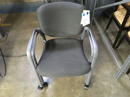 Charcoal Improv Stack Chair W/Caster