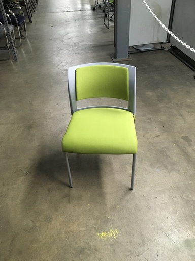 Gray Chair W/Green Fabric