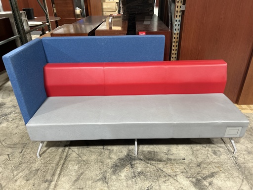 Blue, grey and Red Bench w/ power
