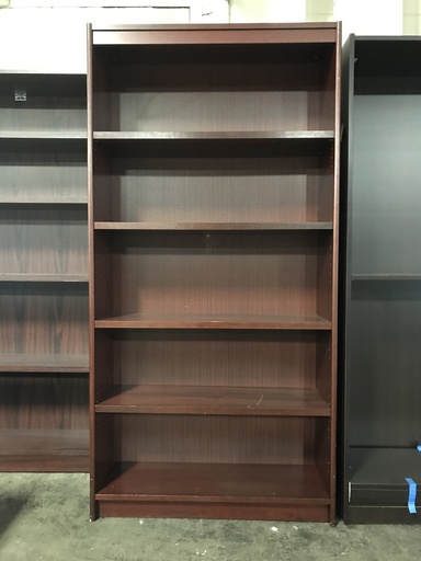 72" Mahogany Bookcase % Shelves