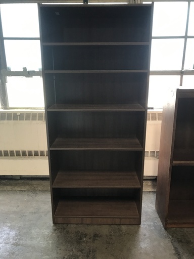 70" 6 Shelves Walnut Bookcase