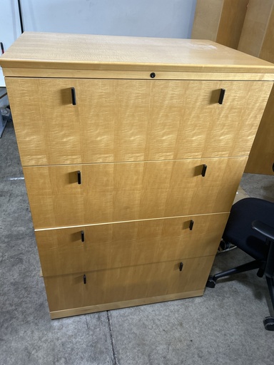 36" - 4 Drawer Paoli Lateral File Cabinet - Honey Color