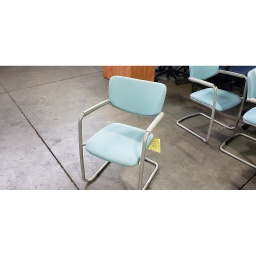 Light Blue Metal side chairs