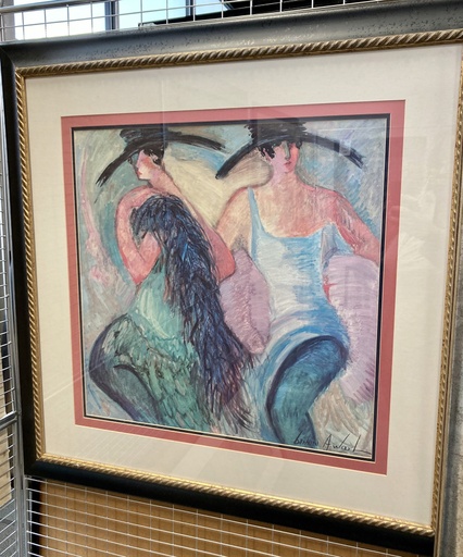 Two Ladies Framed Art 35x35