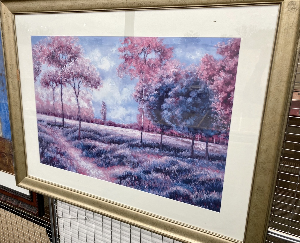 Pastel Field Landscape Art 35x45