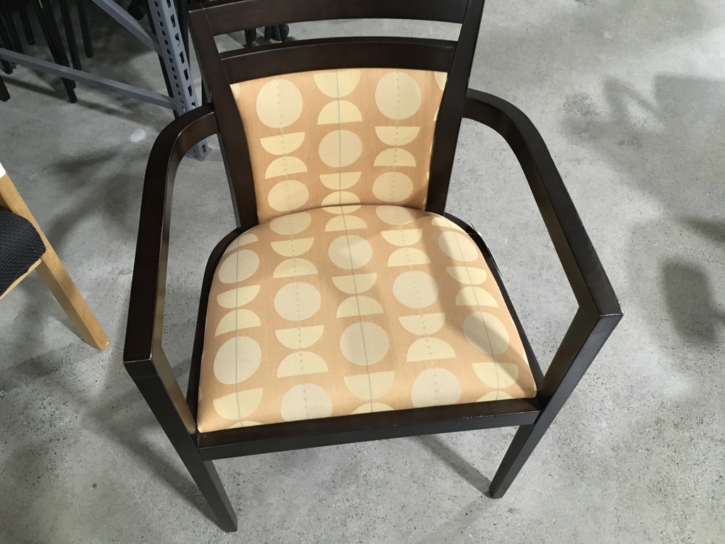 Side Chair (Mocha) w gold dots