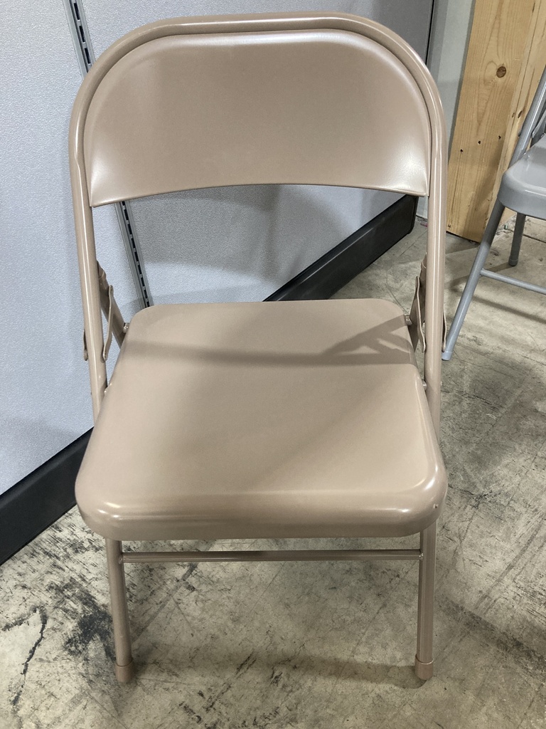 Metal Folding Chair Beige  New *List $57*