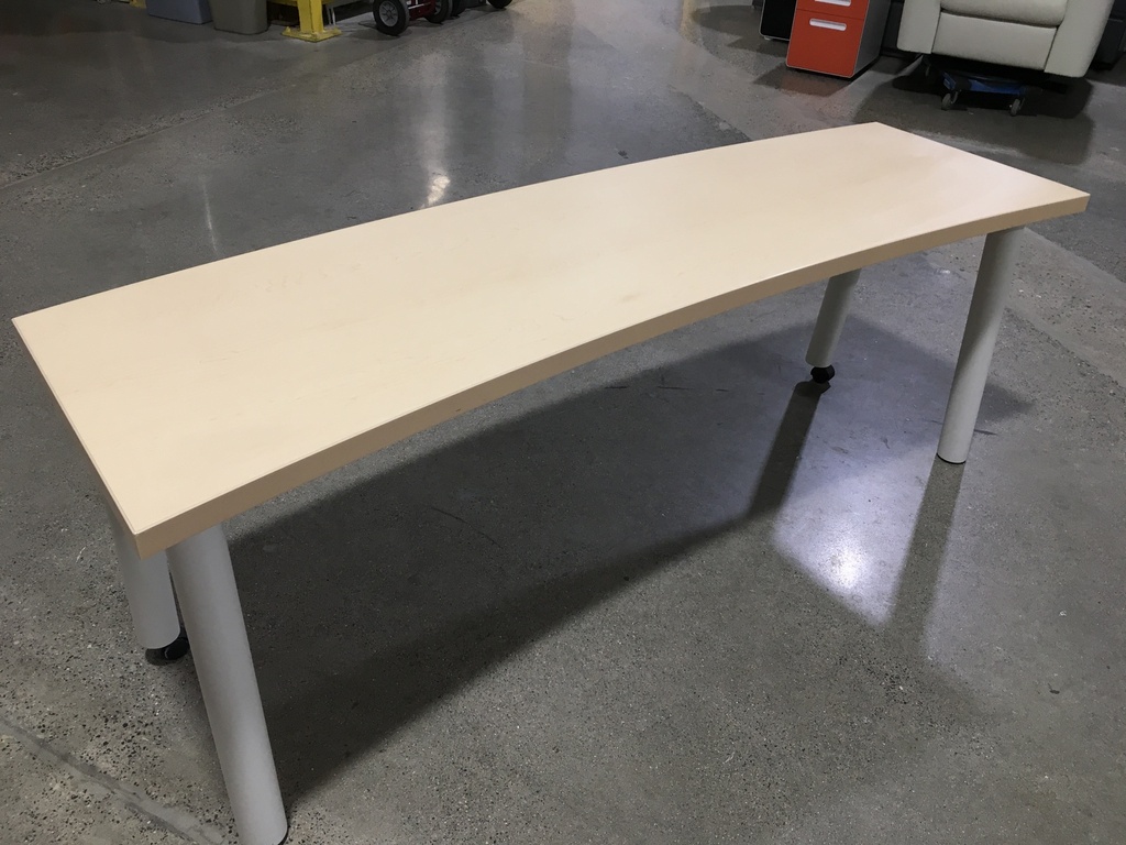 24"x83" Bowed Training Table Maple