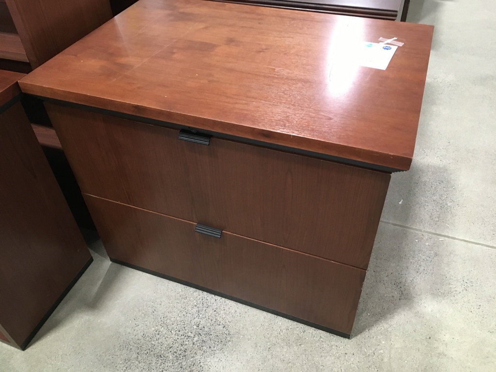36" 2dr Wood Lateral File (Cherry)