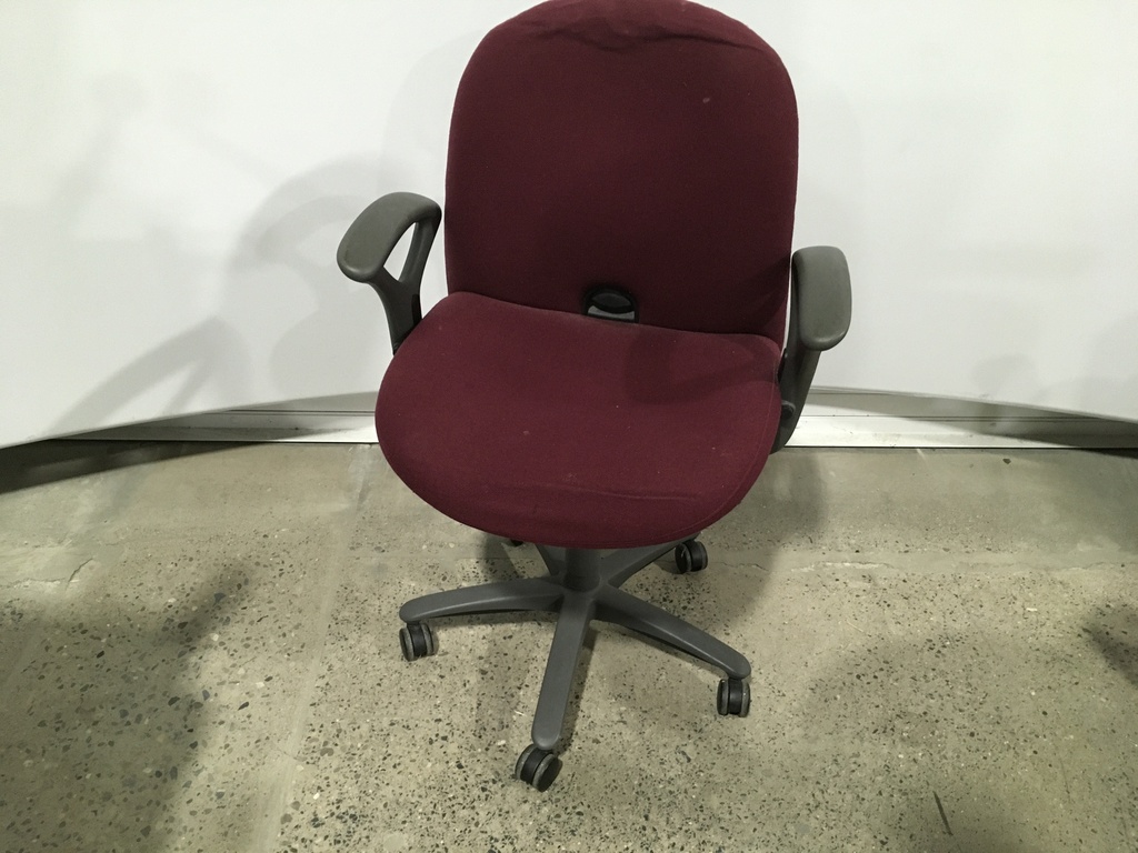 Red/grey Haworth task chair