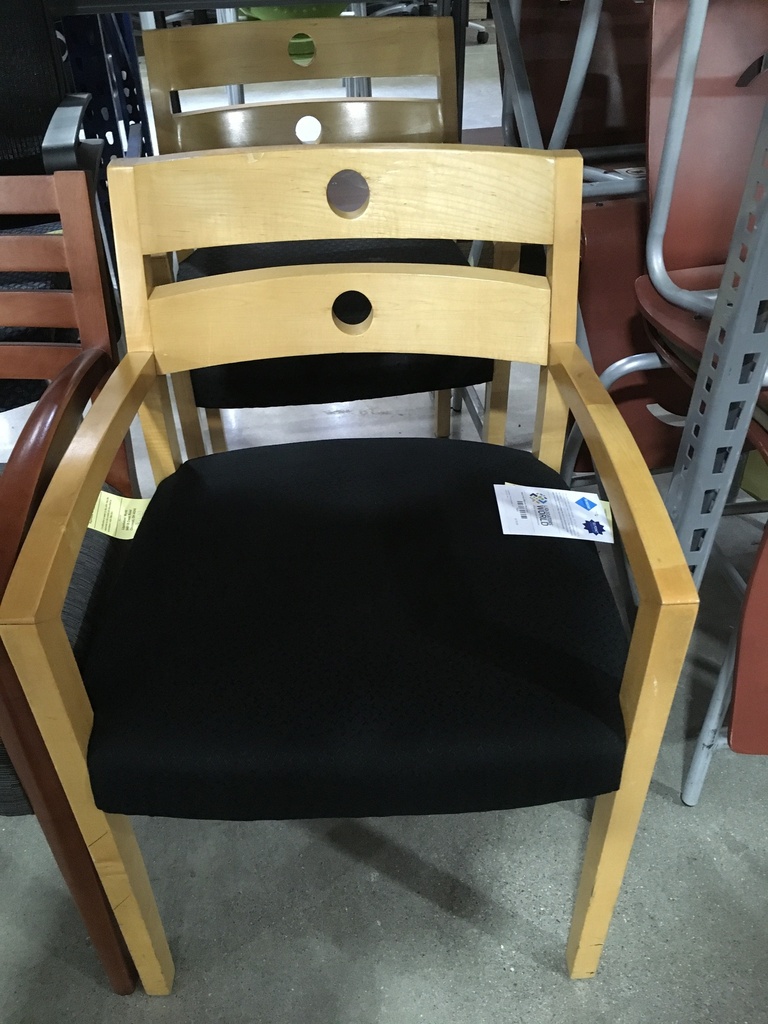 Side Chair (Blonde) Black Seat