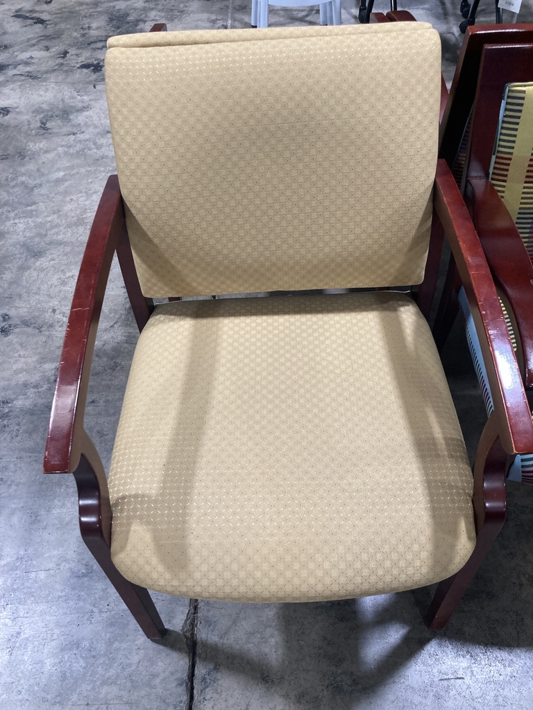 Wood Frame Guest Chairs - yellow