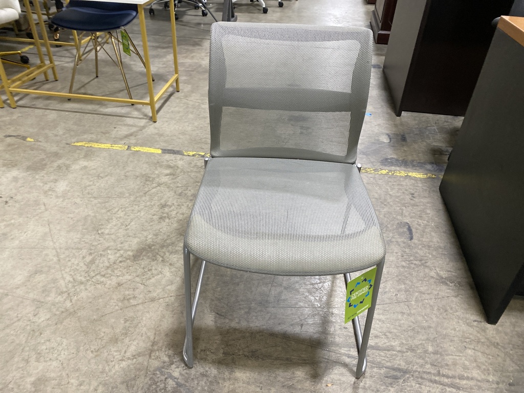 Grey Mesh Stack Chair