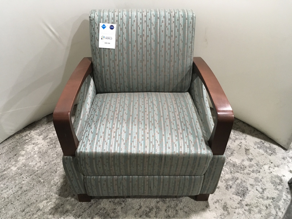Green Fabric Reception Chair