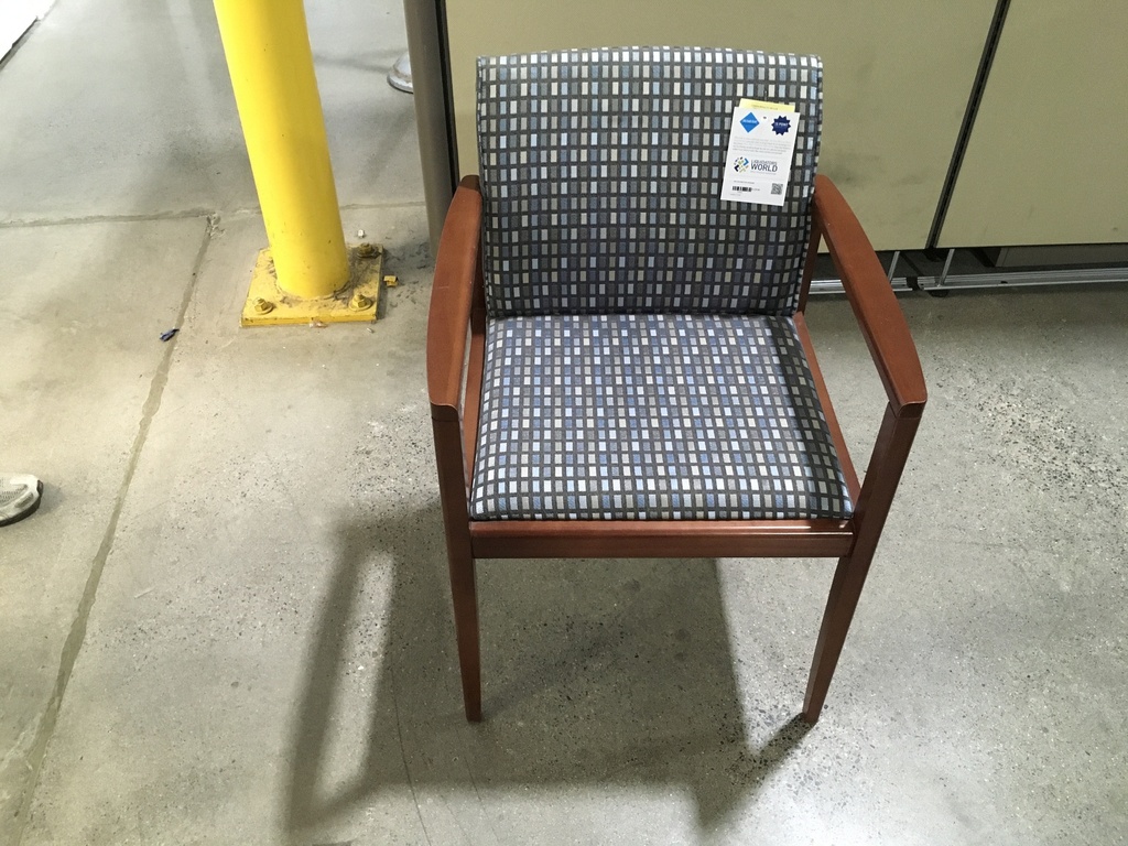 Side Chair Blue/Grey Rectangle