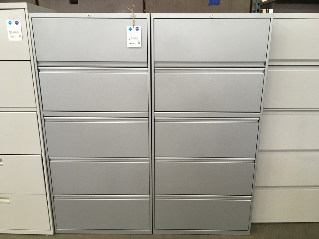 30" 5 drawer lateral file (silver)