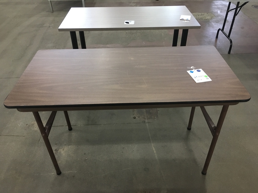 24"x48" Brown Folding Table