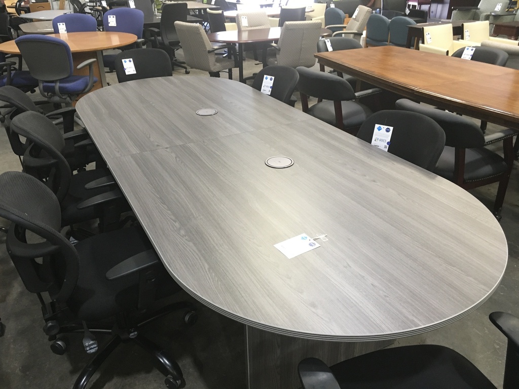 Euroline Soma Grey 10ft Conference Table with Power