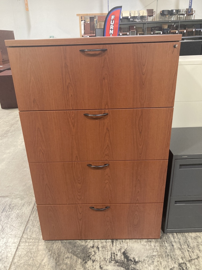(4) Drawer - 36" Lateral Cabinet -Cherry