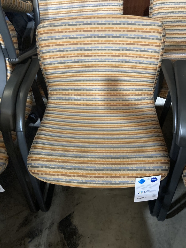Sled Base Guest Chair Stripe Pattern