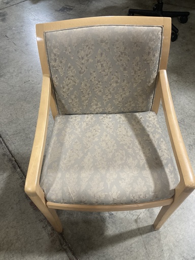 Maple Frame Guest Chair - Light Blue Fabric