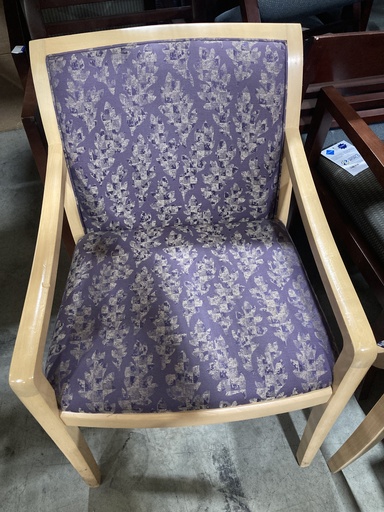 Maple Frame Guest Chair - Purple Fabric