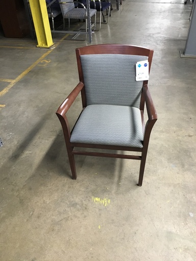 National Green Gray Fabric Guest Chair
