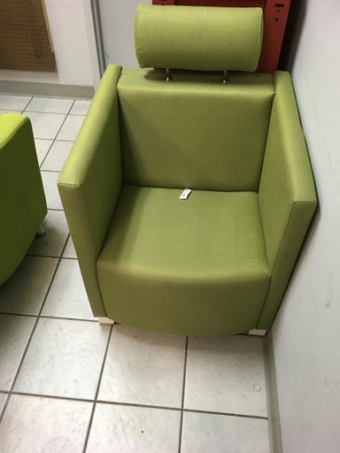 Green Lobby Chair W/Headrest