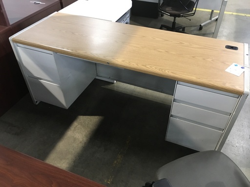 24x72 DBL Ped Metal Desk