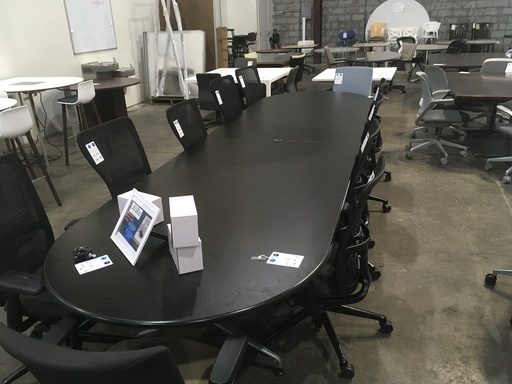 14' Black Conference Table