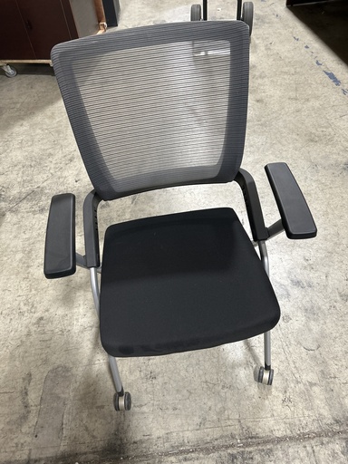 Corp Design Nesting Chairs – Grey mesh/black