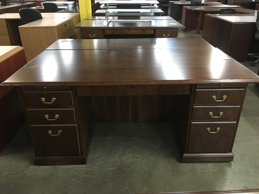 36X72 Traditional Desk Mahogany Veneer