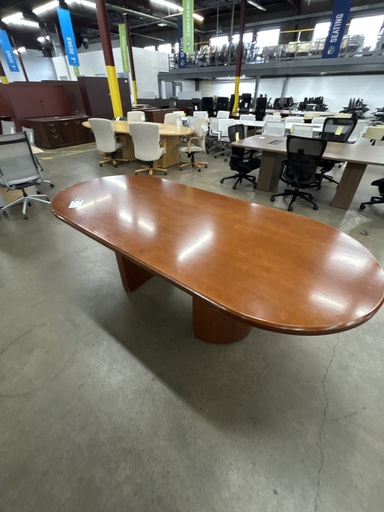 8ft Oval Conference Table Light Cherry