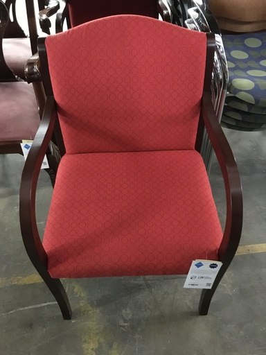 Red Circle Patterned Side Chair