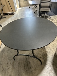 48" Round Folding Table Black