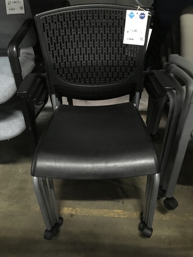 Black Safco Caster Chair W/Arms
