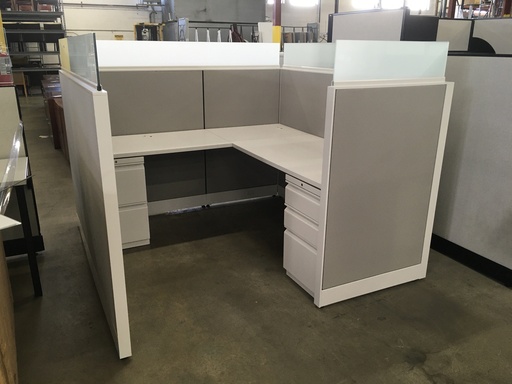 All Steel 6x6 Workstation BBF/FF/Custom Glass ( sold in minium run of 3 or pods of 4) Contact us for a delivery & installation quote with your desired floorplan.