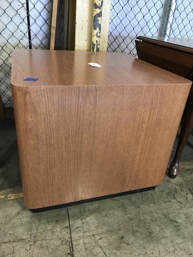Solid cube end table 