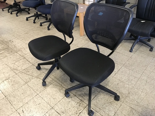 Mesh Back and Black Seat Task Chair Armless