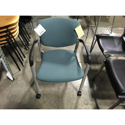 Teal w/Black&Grey Arms Side Chair