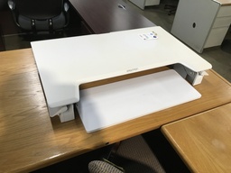 White Ergotron Sit Stand Desk Unit
