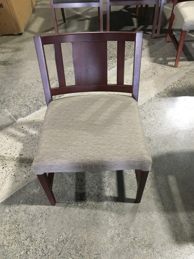 Beige side chair no/arms