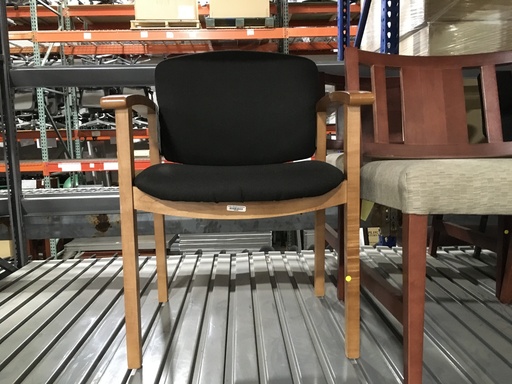 Side Chair black seat/light oak