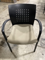 Guest Chair -Tan Seat, Black Back