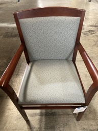 Wood Frame Guest Chair - Light Blue Fabric