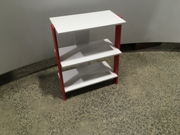 3 tier shelf red/white